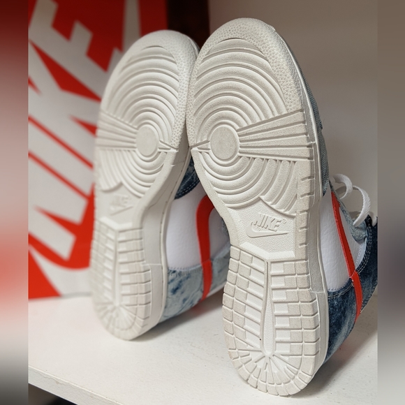 ⚡SOLD⚡NWB Nike Dunk High Top Sneakers in Multi-Color/Habanero Red/White Sz 8 - Picture 9 of 10